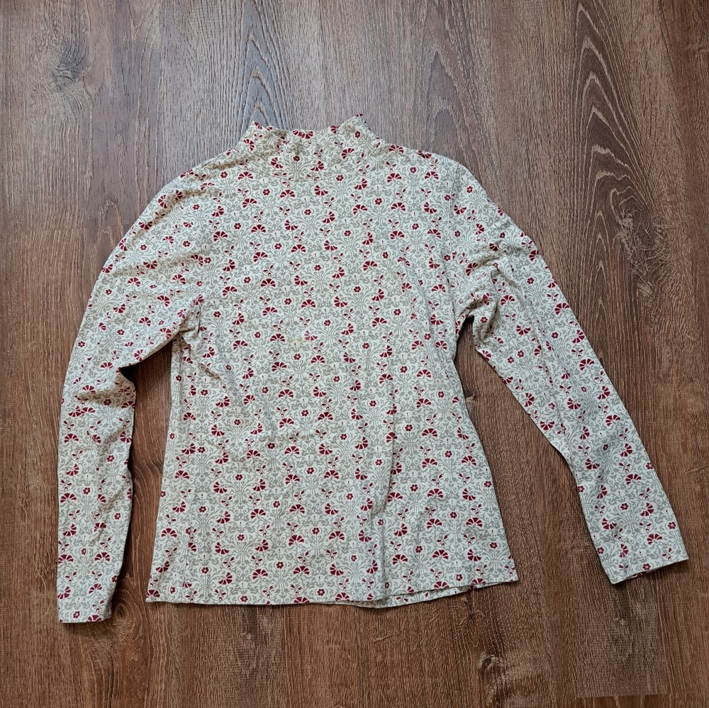 Floral Print Long Sleeve Turtleneck